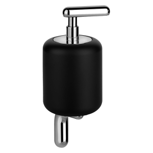 Gessi goccia Goccia Wall-mounted soap dispenser with black GRES glass. Accessories