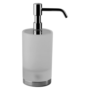 Gessi Emporio via-manzoni Emporio Standing Soap Dispenser in White Glass Accessories