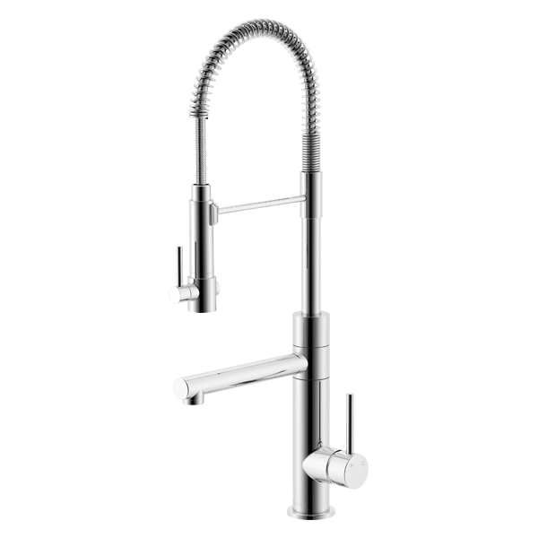 Gareth Ashton lucia Lucia Side Lever Sink Mixer with Spring Coil Pull Down Kitchen Taps & Mixers