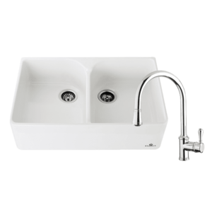 Chambord abey-packages Chambord Clotaire Double Sink & 400674 Kitchen Mixer in Chrome Kitchen Sinks