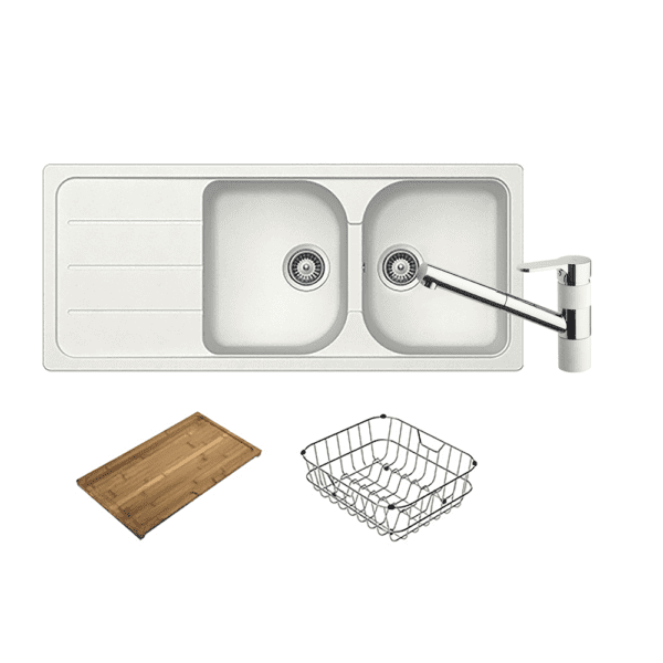 Schock formhaus Formhaus FD200 Sink Package with Pull Out Mixer Alpina Kitchen Sinks