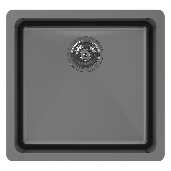 Abey abey-abey LT120 45 Litre Single Bowl with Overflow Black Pearl Laundry Sinks