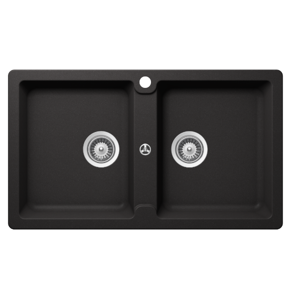 Schock typos Schock Typos Double Bowl 1TH Nero Kitchen Sinks