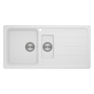 Schock formhaus Schock Formhaus Left Hand One & One Quarter Bowl & Drainer 1TH Alpina Kitchen Sinks