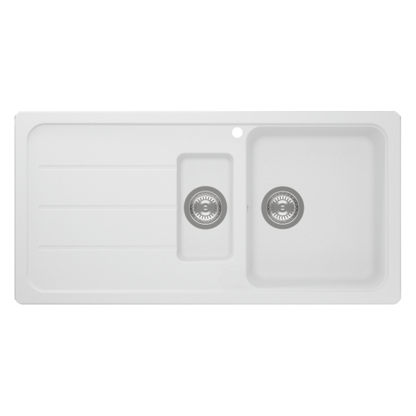 Schock formhaus Schock Formhaus Right Hand One & One Quarter Bowl & Drainer 1TH Alpina Kitchen Sinks