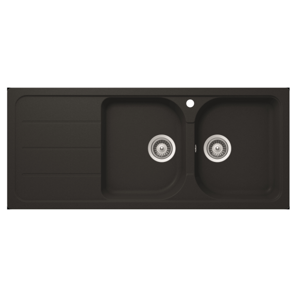 Schock formhaus Schock Formhaus Right Hand Double Bowl & Drainer 1TH Onyx Kitchen Sinks