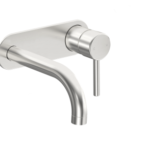External Internal  Lucia Builders Wall Mixer with Spout External Only 165mm Wall & Basin Mixers