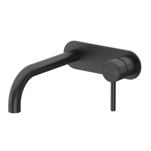 External Internal  Lucia Builders Wall Mixer with Spout External Only 200mm Wall & Basin Mixers