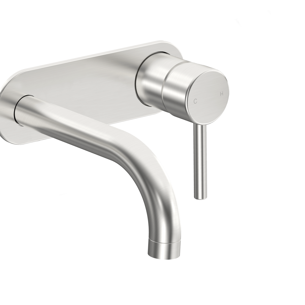 Abey Builders external-internal Lucia Builders Wall Mixer with Spout External Only 165mm Wall & Basin Mixers