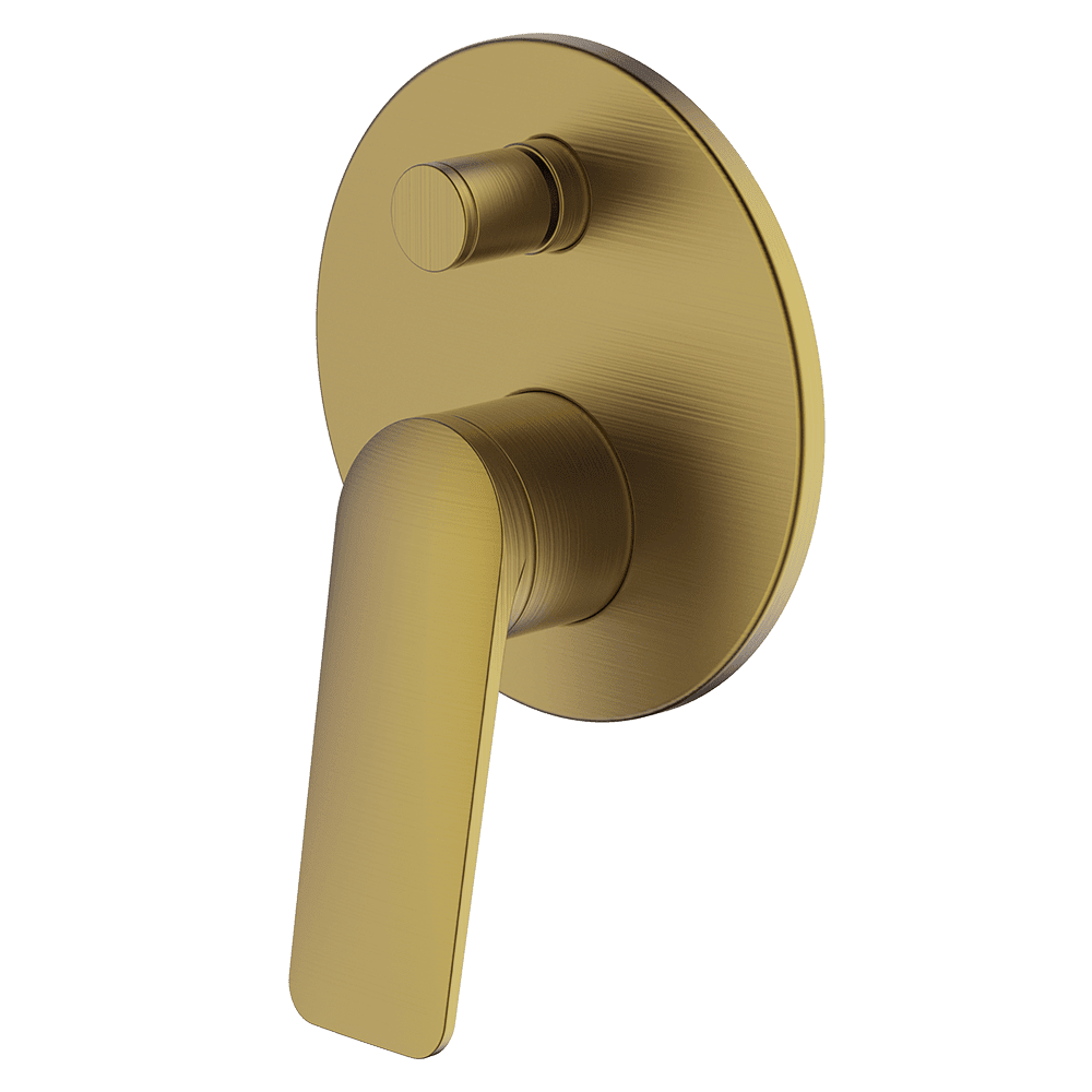 Gareth Ashton external-internal VELA Diverter MIXER EXTERNAL BRUSHED BRASS Wall & Basin Mixers