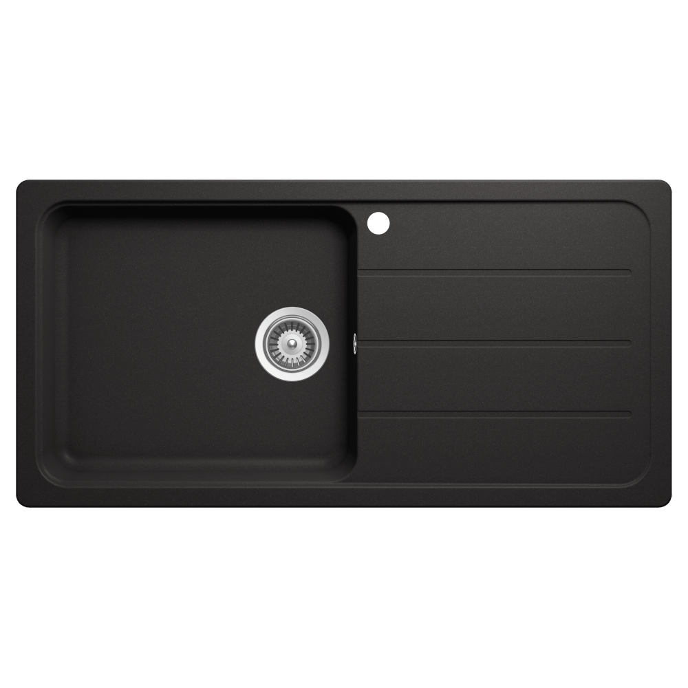 Schock formhaus Schock Formhaus Left Hand Bowl & Drainer 1TH Nero Kitchen Sinks