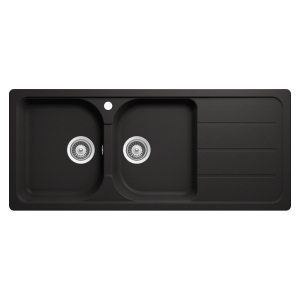 Schock formhaus Schock Formhaus Left Hand Double Bowl & Drainer 1TH Nero Kitchen Sinks