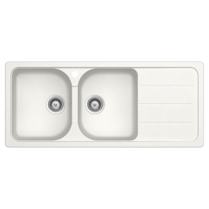 Schock formhaus Schock Formhaus Left Hand Double Bowl & Drainer 1TH Alpina Kitchen Sinks