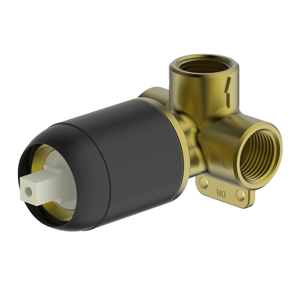 Gareth Ashton external-internal SHOWER MIXER INTERNAL BPC BLACK Wall & Basin Mixers