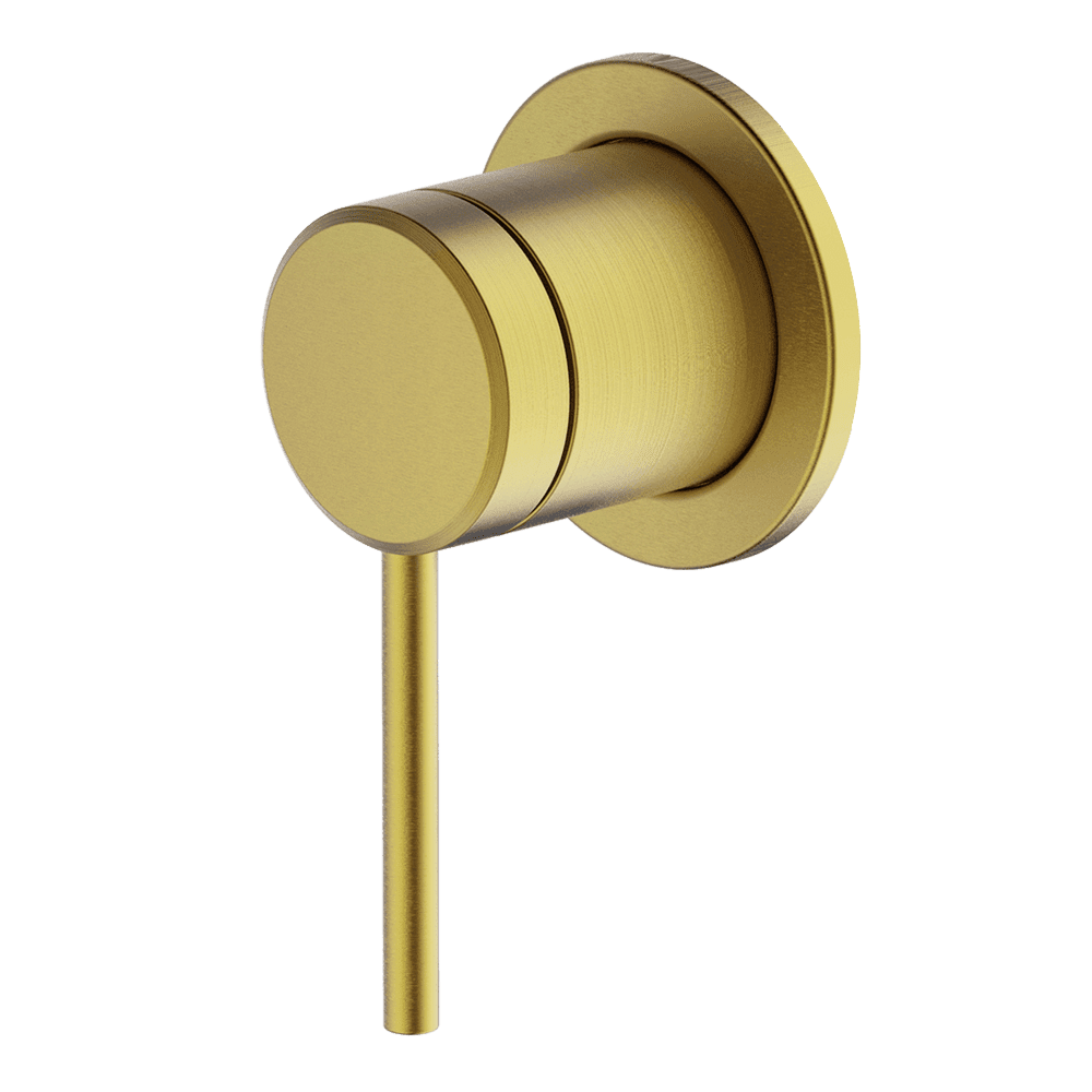 Gareth Ashton external-internal POCO SHOWER MIXER EXTERNAL BRUSHED BRASS Wall & Basin Mixers