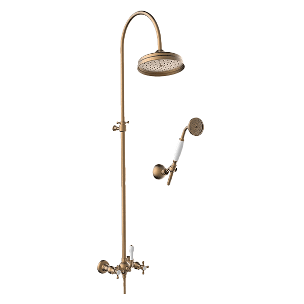 Provincial Twin Overhead Shower with Hand Shower
