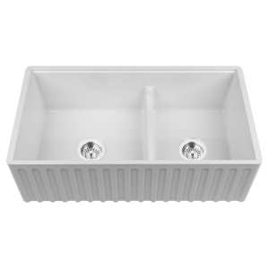 Chambord chambord-legrande Chambord LEGRANDE Large Single & a Half Bowl Reversible Fireclay Kitchen Sinks