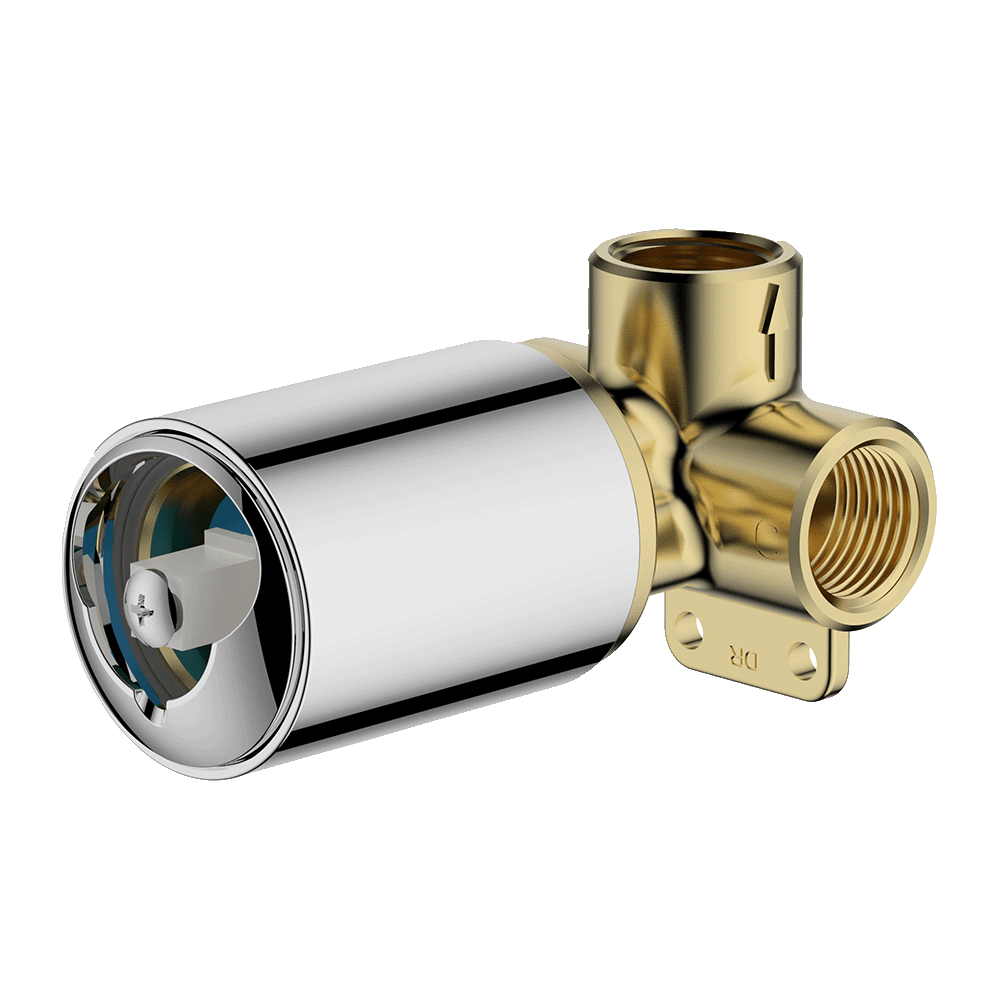 Gareth Ashton external-internal SHOWER MIXER INTERNAL CHROME Wall & Basin Mixers