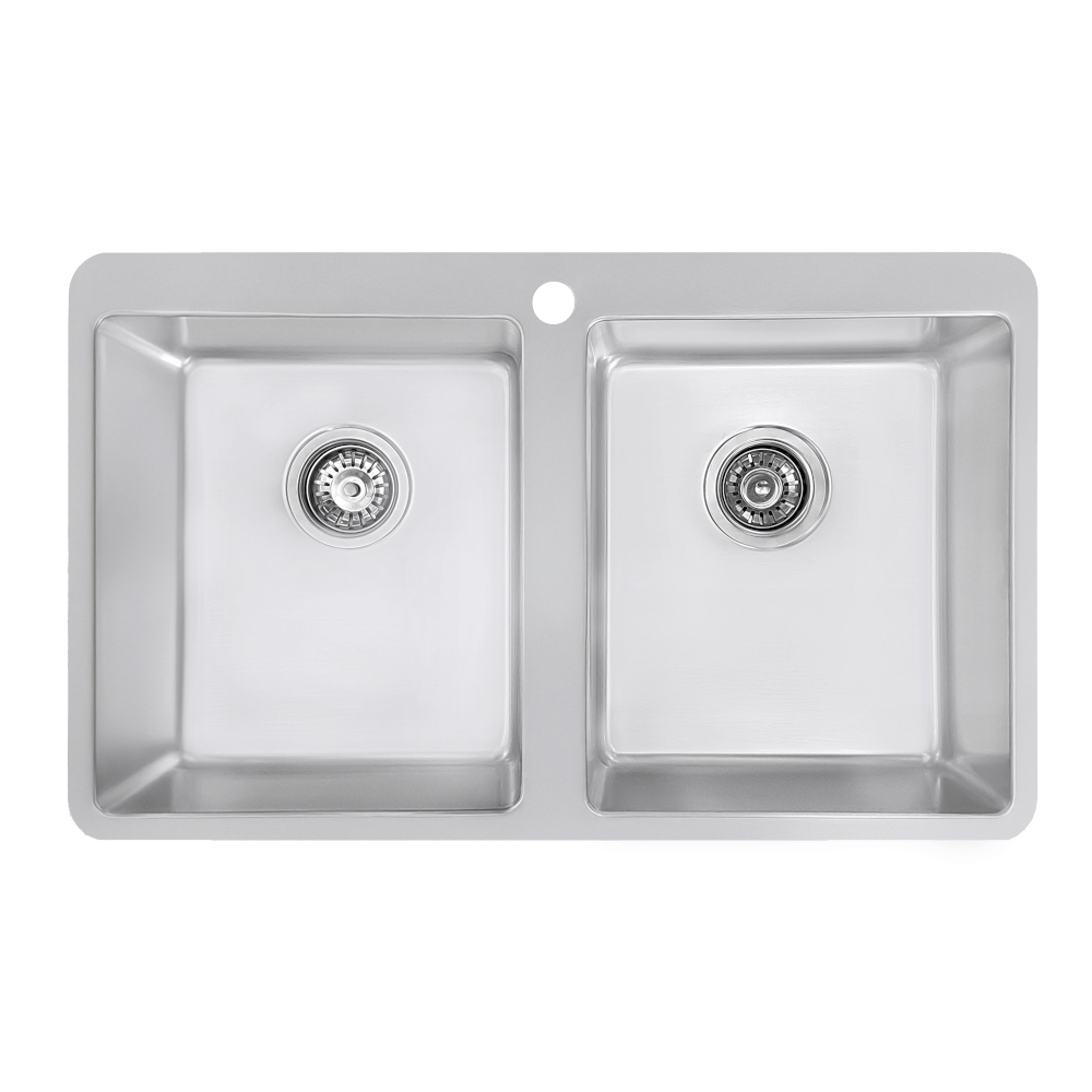 Abey bld BLD Double Bowl with Tap Hole Kitchen Sinks