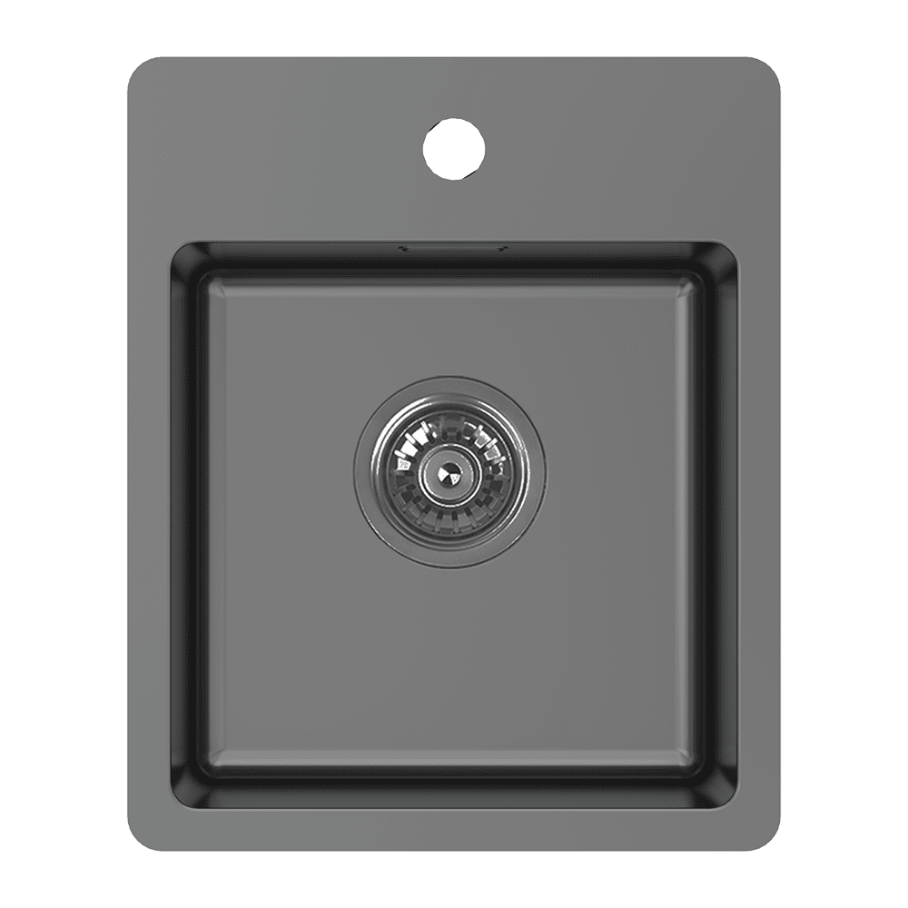 Abey bar-sinks BS2 Bar Sink with Tap Landing Black Pearl Bar Sinks