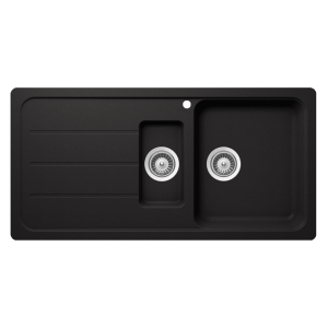 Schock formhaus Schock Formhaus Right Hand One & One Quarter Bowl & Drainer 1TH Nero Kitchen Sinks