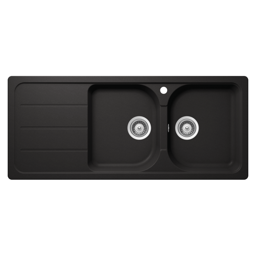 Schock formhaus Schock Formhaus Right Hand Double Bowl & Drainer 1TH Nero Kitchen Sinks