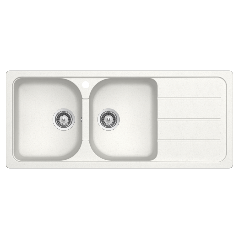 Schock formhaus Schock Formhaus Left Hand Double Bowl & Drainer 1TH Alpina Kitchen Sinks