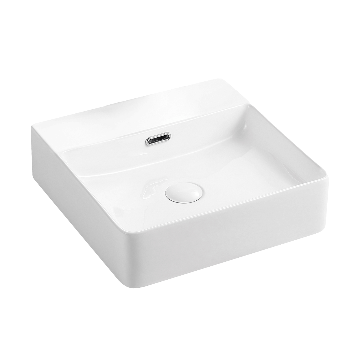 Gareth Ashton vela Vela Wall Hung Square Basin with Overflow 1TH Basins