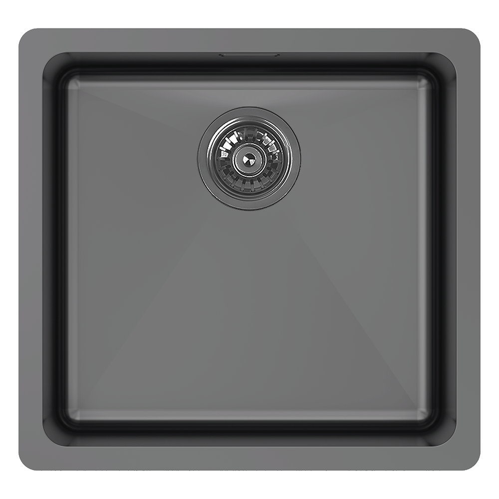 Abey abey-abey LT120 45 Litre Single Bowl with Overflow Black Pearl Laundry Sinks