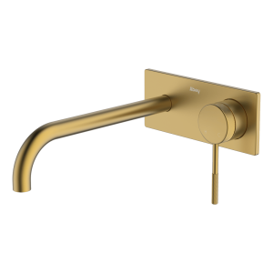 Abey abey-external-internal Poco Knurled Wall Basin/Bath Set 220mm Lead Free External Only Wall & Basin Mixers