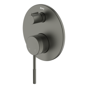 Abey external-internal Poco Knurled Diverter Mixer External Only Wall & Basin Mixers