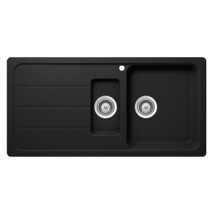 Schock formhaus Schock Formhaus Right Hand One & One Quarter Bowl & Drainer 1TH Nero Kitchen Sinks