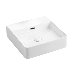 Abey abey-vela Vela Wall Hung Square Basin with Overflow 1TH Basins