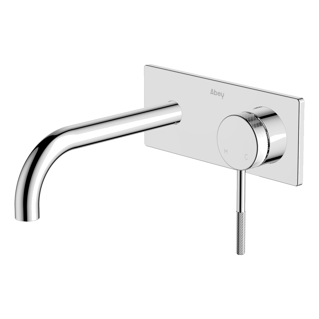 Abey abey-poco-knurled Poco Knurled Wall Basin/Bath Set 165mm Lead Free Wall & Basin Mixers