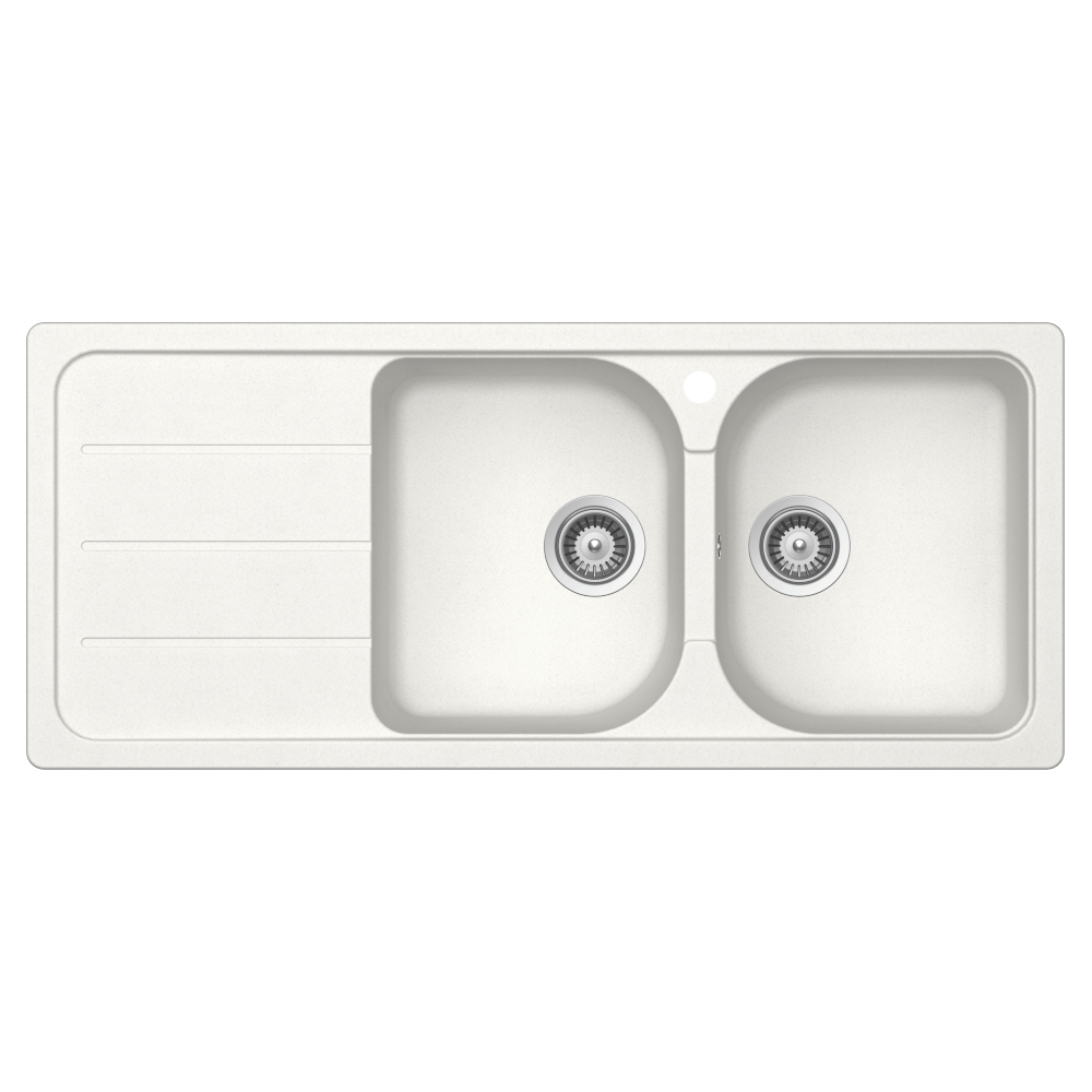 Schock formhaus Schock Formhaus Right Hand Double Bowl & Drainer 1TH Alpina Kitchen Sinks