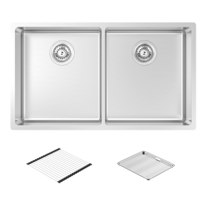Abey montego Montego Double Bowl Sink with Concertina & Drain Tray Kitchen Sinks