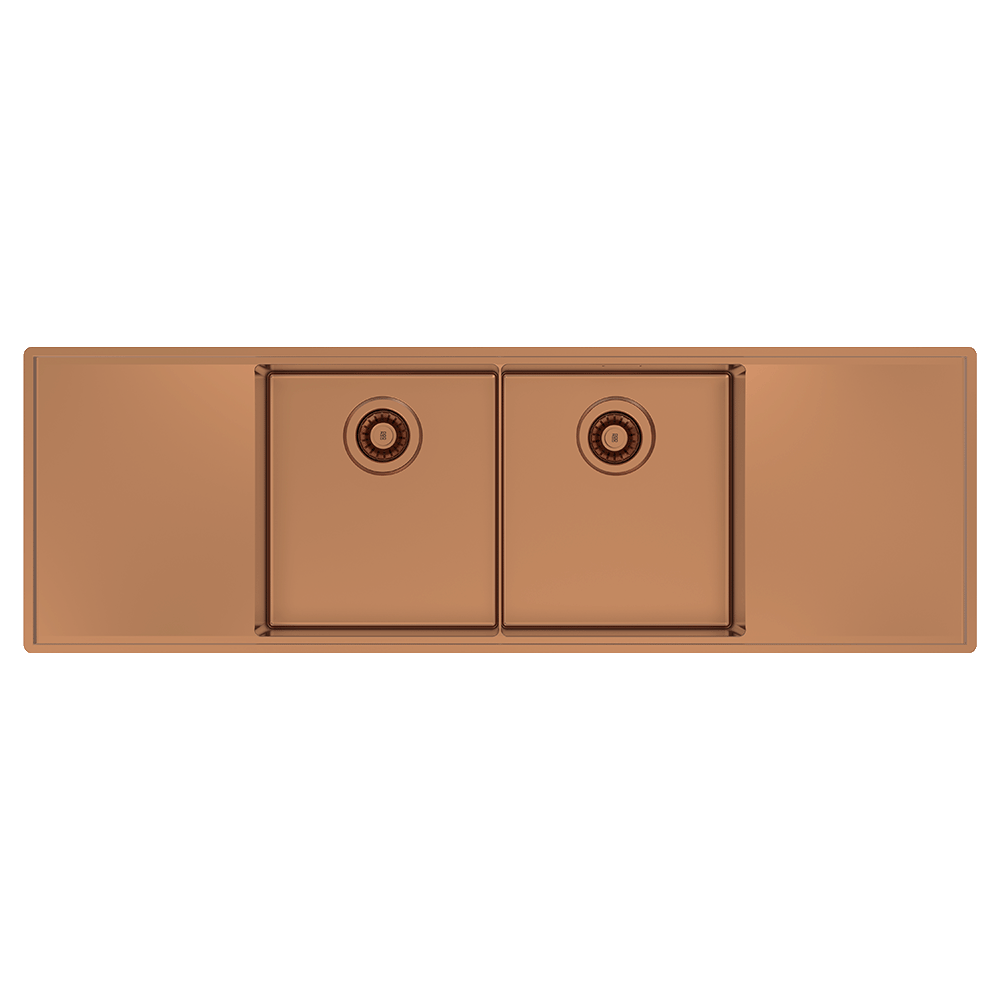 Boutique Lugano Double Bowl & Double Drainer Artisan Copper - Image 2