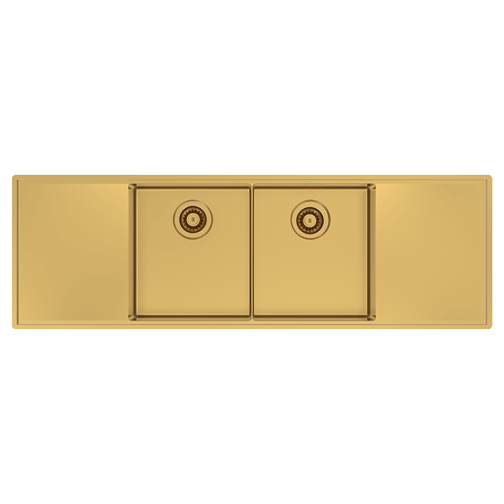 Boutique Lugano Double Bowl & Double Drainer Eureka Gold - Image 2