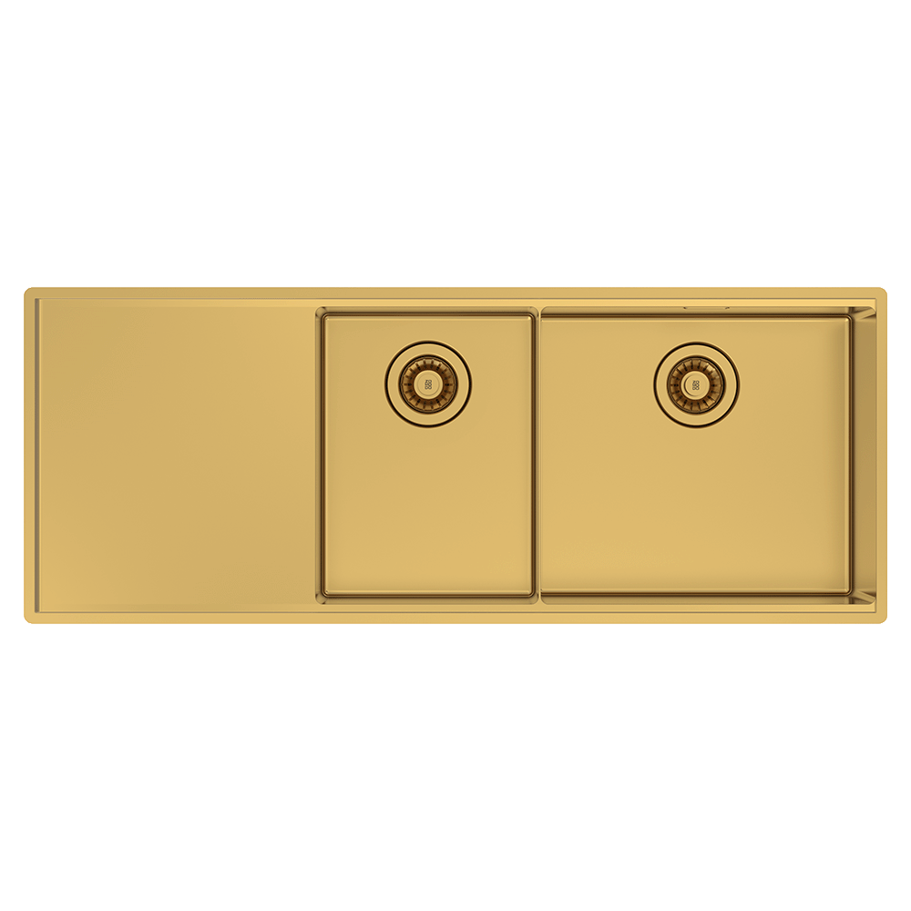 Boutique Lugano One & One Quarter Drainer Right Hand Bowl Eureka Gold - Image 2