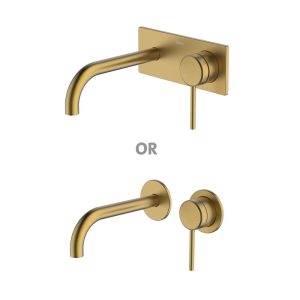 Abey external-internal Poco Wall Basin/Bath Set 165mm Lead Free External Only Wall & Basin Mixers