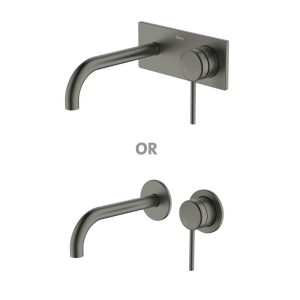 Abey external-internal Poco Wall Basin/Bath Set 165mm Lead Free External Only Wall & Basin Mixers