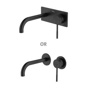 Abey external-internal Poco Knurled Wall Basin/Bath Set 165mm Lead Free External Only Wall & Basin Mixers