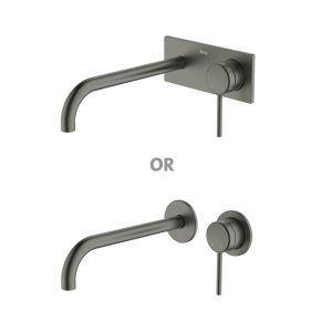 Abey external-internal Poco Wall Basin/Bath Set 220mm Lead Free External Only Wall & Basin Mixers