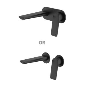 Abey external-internal Vela Wall Set with 165mm Wall Spout Lead Free External Only Wall & Basin Mixers