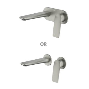 Abey external-internal Vela Wall Set with 165mm Wall Spout Lead Free External Only Wall & Basin Mixers