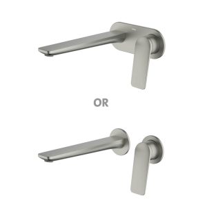 Abey external-internal Vela Wall Set with 220mm Wall Spout Lead Free External Only Wall & Basin Mixers