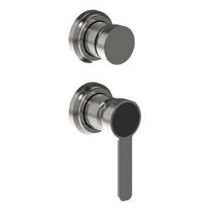 Armando Vicario external-internal Lumiere Three Way Diverter Mixer External Black Brushed Nickel Wall & Basin Mixers