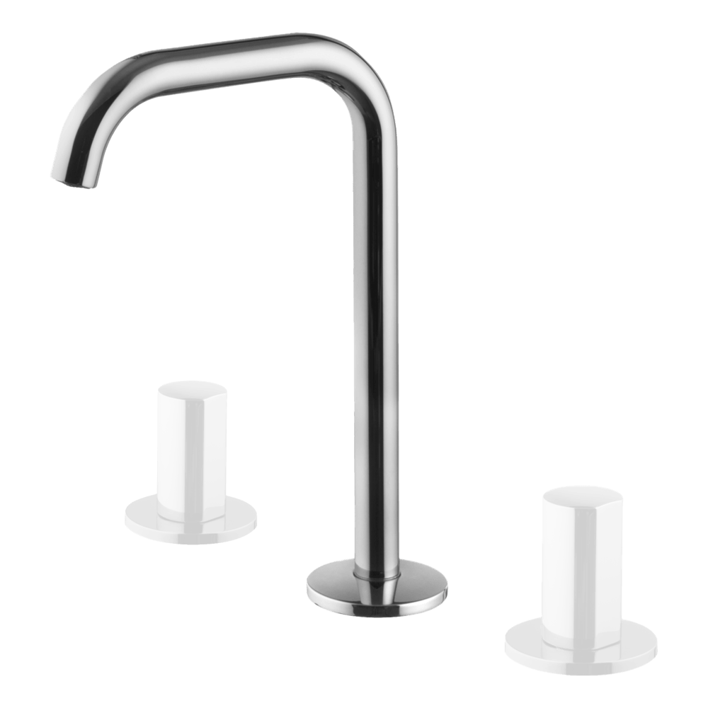 3 Hole Basin Set Spout B 18mm with S4 Handles - Image 2