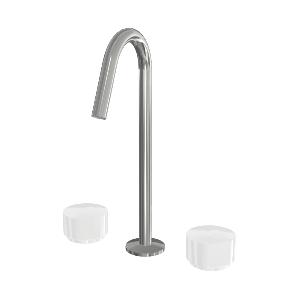 3 Hole Basin Set Spout C 18mm with S2 Handles - Image 2