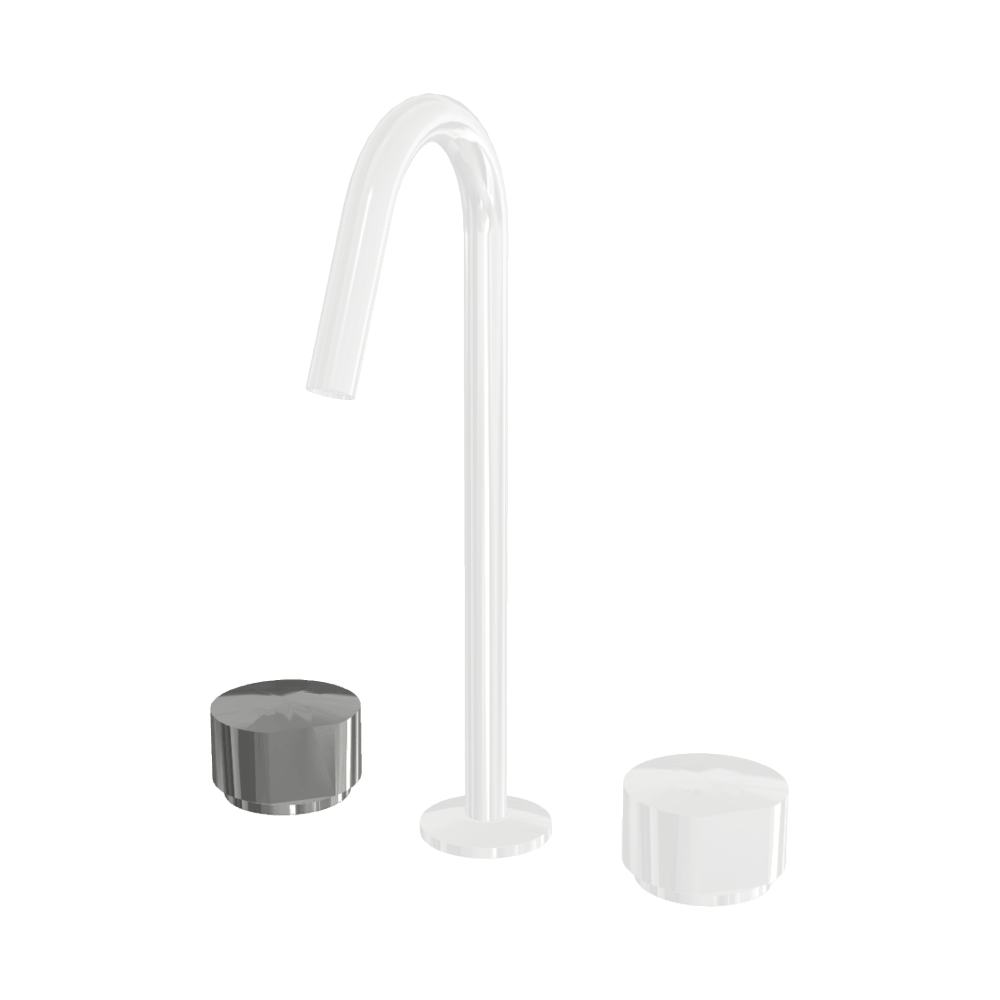 3 Hole Basin Set Spout C 18mm with S2 Handles - Image 3